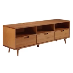 Cara 3 Drawer Mid-Century Modern 3 Drawer TV Stand For TVs Up To 80" - Saracina Home 28 Cara 3 Drawer Mid-Century Modern 3 Drawer TV Stand For TVs Up To 80" - Saracina Home -Living Room Furniture Store GUEST 03065cb2 d563 4f37 956c bc1c12b2c653