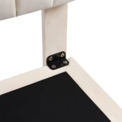 Queen Size Upholstered Floating Velvet Platform Bed With Sensor Light And Headboard-ModernLuxe -Living Room Furniture Store GUEST 03d42e8b b050 491e bd35 a625562bf419