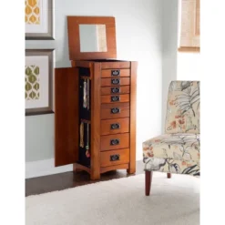 Delia Jewelry Armoire Brown - Powell Company -Living Room Furniture Store GUEST 0454207a 822a 4010 846b b8a617a392c9