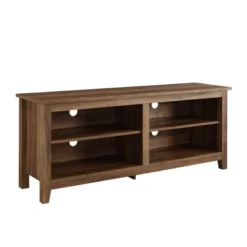Transitional 4 Cubby Wood Open Storage TV Stand For TVs Up To 65"- Saracina Home -Living Room Furniture Store GUEST 055e3d67 b0c0 466b 95ea 08ad7d4ecdfb