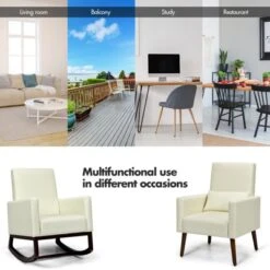 Tangkula 2-in-1 Upholstered Rocking Chair With Wood Leg & Pillow Relax Sofa Chair Light Grey/Beige/Dark Gray 17 Tangkula 2-in-1 Upholstered Rocking Chair With Wood Leg & Pillow Relax Sofa Chair Light Grey/Beige/Dark Gray -Living Room Furniture Store GUEST 063d47aa 120b 44ab ab92 f371f567685f