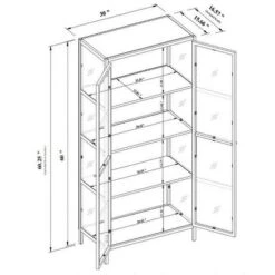 60" Crystal Cove Glass Cabinet Black - Threshold™ Designed With Studio McGee 15 60" Crystal Cove Glass Cabinet Black - Threshold™ Designed With Studio McGee -Living Room Furniture Store GUEST 077c9530 b6e5 4ff2 8a6c 21b25ae09cb5