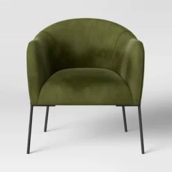 Gladden Rounded Back Anywhere Chair Dark Green - Threshold™ -Living Room Furniture Store GUEST 07a090c9 00f4 43e0 bcd3 f3023891236d