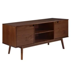 Solid Wood Mid-Century Modern TV Stand For TVs Up To 65" - Saracina Home -Living Room Furniture Store GUEST 124c1f93 b619 426b 85f1 839f07b6bcd7
