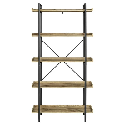 68" 5 Tray Shelf Urban Pipe X Back Bookshelf - Saracina Home 5 68" 5 Tray Shelf Urban Pipe X Back Bookshelf - Saracina Home - Image 3