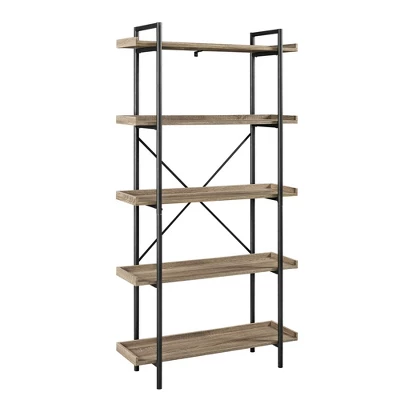 68" 5 Tray Shelf Urban Pipe X Back Bookshelf - Saracina Home 10 68" 5 Tray Shelf Urban Pipe X Back Bookshelf - Saracina Home - Image 8