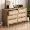 43.31" 6-Drawer Rattan Dresser For Living Room And Bedroom - ModernLuxe -Living Room Furniture Store GUEST 1c52c978 1592 415f a195 d163d640f76d