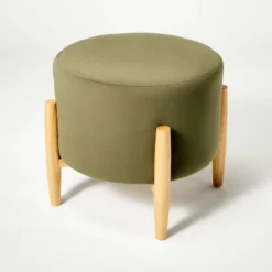 Elroy Round Velvet Ottoman With Wooden Legs - Threshold™ Designed With Studio McGee 13 Elroy Round Velvet Ottoman With Wooden Legs - Threshold™ Designed With Studio McGee -Living Room Furniture Store GUEST 1d22f669 2a10 491f 9147 d5d1729c7a8d