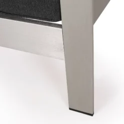 Pismo 5pc Aluminum Chat Set With Fire Pit - Silver/Dark Gray - Christopher Knight Home -Living Room Furniture Store GUEST 1d52670a 0267 4eff aea6 da862c60e7a1