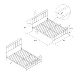 Waldorf Metal Bed - Room & Joy -Living Room Furniture Store GUEST 1d6d3952 641b 4796 9aef f458cb803853