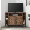 Atticus Modern Farmhouse 2 Door Corner TV Stand For TVs Up To 55" Rustic Oak - Saracina Home -Living Room Furniture Store GUEST 1ed4764f 782b 4a4b 8b55 c55c056b5341