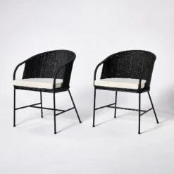 2pc Westcliff Seagrass Dining Chairs - Threshold™ Designed With Studio McGee -Living Room Furniture Store GUEST 1ef013bb 4ce3 40b0 b848 cfeb6771829e