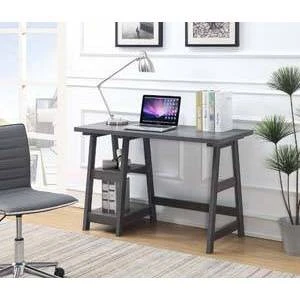 Designs2Go Trestle Desk With Shelves - Breighton Home 4 Designs2Go Trestle Desk With Shelves - Breighton Home - Image 2