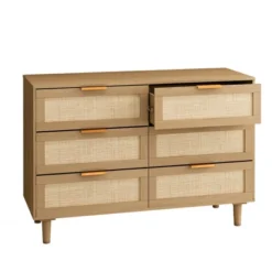 43.31" 6-Drawer Rattan Dresser For Living Room And Bedroom - ModernLuxe -Living Room Furniture Store GUEST 209cebfb e5e8 43b1 a04f a4486b5e1ac7