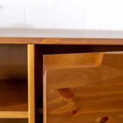 Solid Wood Mid-Century Modern TV Stand For TVs Up To 65" - Saracina Home -Living Room Furniture Store GUEST 24388e01 9630 463f 8a30 f252940cc164