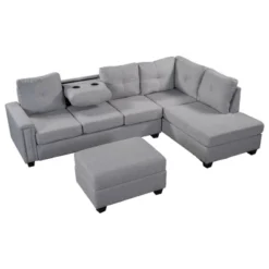 108" Reversible L-Shape Sectional Sofa Couch With Storage Ottoman-ModernLuxe 20 108" Reversible L-Shape Sectional Sofa Couch With Storage Ottoman-ModernLuxe -Living Room Furniture Store GUEST 261f9c97 8361 42af a0f8 f1341f4386d7