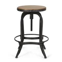 2pc Farmdale Industrial Firwood Adjustable Height Swivel Counter Height Barstools Antique Natural/Pewter - Christopher Knight Home -Living Room Furniture Store GUEST 2ea1652e 6ade 4832 b213 d35059bc5c47