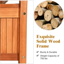 Costway 42'' Storage Bench Deck Box Solid Wood Seating Container Tools Toys W/Backrest -Living Room Furniture Store GUEST 30fa4548 ec40 4798 b9f8 2aa0b37876f7