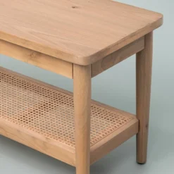 Wood & Cane Bench Natural - Hearth & Hand™ With Magnolia -Living Room Furniture Store GUEST 3148ecc4 67d2 4687 b753 97399c771307