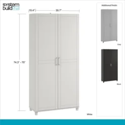Welby 36" Utility Storage Cabinet - Room & Joy -Living Room Furniture Store GUEST 333a5c90 ad1e 477d 8933 ef9a68012216