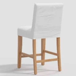 Nazanin Slipcover Counter Height Barstool Twill White - Threshold™ -Living Room Furniture Store GUEST 39492191 5298 4370 b788 c7150e0059c3