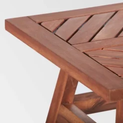 Slatted Chevron Acacia Wood Patio Side Table - Saracina Home -Living Room Furniture Store GUEST 405dd1a7 7fc5 41a0 9c36 7e6de1a864e0