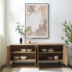 Modern 4 Door Reeded Sideboard - Saracina Home -Living Room Furniture Store GUEST 450d82fd 3073 46cc b58d e8be232d61c5