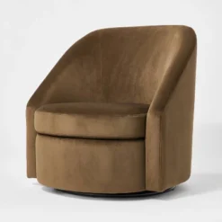 Slope Arm Swivel Chair Velvet - Threshold™ Designed With Studio McGee -Living Room Furniture Store GUEST 47ae5e38 0ed9 45fc 91bd 246e072ac65c