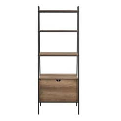 72" Open Shelf And Closed Storage Cabinet Ladder Bookcase - Saracina Home -Living Room Furniture Store GUEST 48b42602 a941 4f60 80c3 bd3ce1969bfa