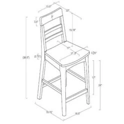 2pk Wood Ladder Back Counter Stool - Hearth & Hand™ With Magnolia -Living Room Furniture Store GUEST 501b822c a2fd 461d aa13 130aba448f95