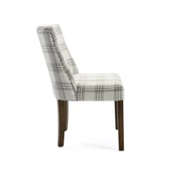 2pk Harman Contemporary Upholstered Plaid Dining Chairs Gray/Light Beige/Brown - Christopher Knight Home -Living Room Furniture Store GUEST 51abdcd1 98ba 4f06 aac9 75ce5b27b4d7