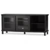 Walda Wood Cabinet With 2 Sliding Doors And 1 Drawer TV Stand For TVs Up To 60" Dark Brown/Gray - Baxton Studio -Living Room Furniture Store GUEST 52e6c1a5 581e 4234 a534 2d067179cc34