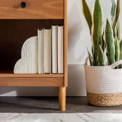 Stiva Classic Mid-Century Modern 1 Drawer Nightstand - Saracina Home -Living Room Furniture Store GUEST 55028af7 d3ad 41db 99c2 9b006443ee0f