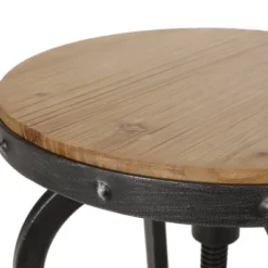 2pc Farmdale Industrial Firwood Adjustable Height Swivel Counter Height Barstools Antique Natural/Pewter - Christopher Knight Home -Living Room Furniture Store GUEST 561edad3 fe92 4095 8ef3 4d2416b1366a