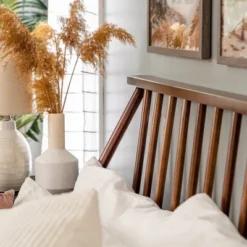 Boho Solid Wood Spindle Platform Bed - Saracina Home -Living Room Furniture Store GUEST 56d06391 618a 4987 81f4 c67d43671300