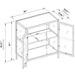 30" Crystal Cove Glass Cabinet Black - Threshold™ Designed With Studio McGee -Living Room Furniture Store GUEST 5b71f51a 7630 42b5 9e09 477102ac59f6