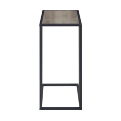 23" Modern Rectangle Two-Tone C Side Table With Metal Base - Saracina Home -Living Room Furniture Store GUEST 5bfa4338 4c50 438e 8f84 c70205739613