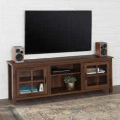 Tasi Glass Door Console TV Stand For TVs Up To 80" - Saracina Home -Living Room Furniture Store GUEST 5df2eb10 a430 4013 a951 9057a4d84029