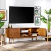 Solid Wood Mid-Century Modern TV Stand For TVs Up To 65" - Saracina Home -Living Room Furniture Store GUEST 5eb0615c 573f 4304 a2d2 436cc42e8064