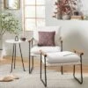 Cushioned Metal & Wood Accent Arm Chair - Cream/Black - Hearth & Hand™ With Magnolia 2 Cushioned Metal & Wood Accent Arm Chair - Cream/Black - Hearth & Hand™ With Magnolia -Living Room Furniture Store GUEST 5f0e5097 918e 4add b8ce 8003a991a2a4