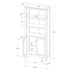 72" Carson 5 Shelf Bookcase With Doors - Threshold 14 72" Carson 5 Shelf Bookcase With Doors - Threshold -Living Room Furniture Store GUEST 5fdf42c1 8555 4b08 bc20 610b4dd9a0ed