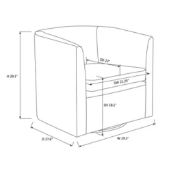 Vernon Upholstered Barrel Swivel Chair Light Brown Velvet - Threshold™ Designed With Studio McGee 13 Vernon Upholstered Barrel Swivel Chair Light Brown Velvet - Threshold™ Designed With Studio McGee -Living Room Furniture Store GUEST 5fe00eaa 81ff 454f b46c 0da142b5764f