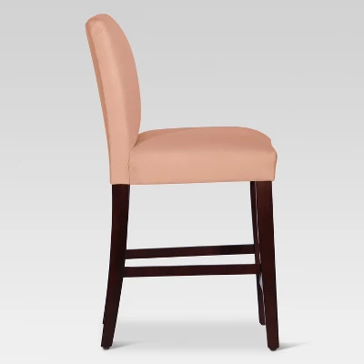 25" Velvet Parsons Counter Height Barstool Wood - Threshold™ 4 25" Velvet Parsons Counter Height Barstool Wood - Threshold™ - Image 2