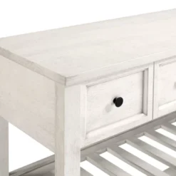 48" Farmhouse Solid Wood 2 Drawer Buffet White - Saracina Home -Living Room Furniture Store GUEST 66c87ba3 841e 44b3 acb1 ac03e5dec0f1