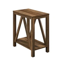 Taylen A Frame Farmhouse Open Storage Side Table - Saracina Home -Living Room Furniture Store GUEST 66db052e a2e0 4050 96f6 499d622071f8