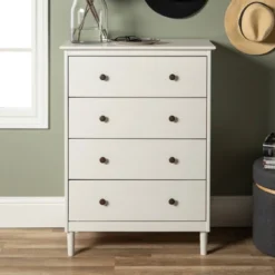 Stiva Classic Mid-Century Modern Vertical 4 Drawer Dresser - Saracina Home 15 Stiva Classic Mid-Century Modern Vertical 4 Drawer Dresser - Saracina Home -Living Room Furniture Store GUEST 68d4ecb8 3e27 43b1 b59e edd78e340610