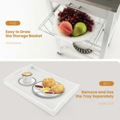 Costway Compact Kitchen Island Cart Rolling Service Trolley With Stainless Steel Top Basket 18 Costway Compact Kitchen Island Cart Rolling Service Trolley With Stainless Steel Top Basket -Living Room Furniture Store GUEST 6d12b3d7 0480 4e1e bf51 084fc2612c3c