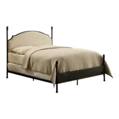 Geraldine Upholstered Headboard Poster Panel Bed Powder Coated Gun Metal - HOMES: Inside + Out -Living Room Furniture Store GUEST 726242f6 c0f2 4911 bbef 9e647e7667d0