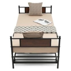 Costway Twin 2-In-1 Daybed Frame With Trundle Bed Set Steel Platform Sofa Bed Black -Living Room Furniture Store GUEST 797f642a 894a 4557 8029 1d7110a81a6f