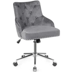 Tangkula Velvet Desk Chair Upholstered 360°Swivel Height Adjustable Rolling Office Chair For Office Bedroom Living Room 20 Tangkula Velvet Desk Chair Upholstered 360°Swivel Height Adjustable Rolling Office Chair For Office Bedroom Living Room -Living Room Furniture Store GUEST 7e9629cf d986 48e5 8dd8 8904994c4108